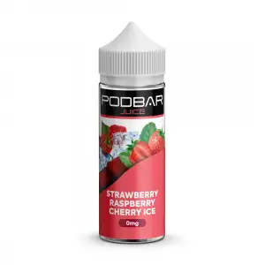 PodBar Juice By Kingston E Liquid – Strawberry Raspberry Cherry Ice – 100ml